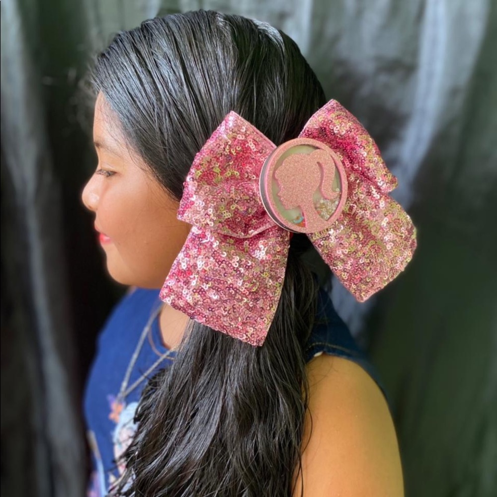 PINK BARBIE BOW FOR GIRLS 👧 🎀
